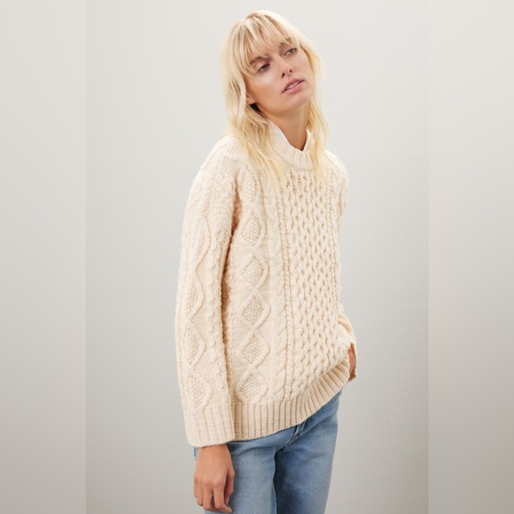 Madewell Cream Cable Knit Sweater - Picture 6 of 10